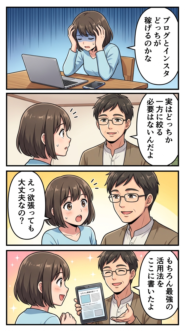 アフィリエイト ブログ インスタ どっち